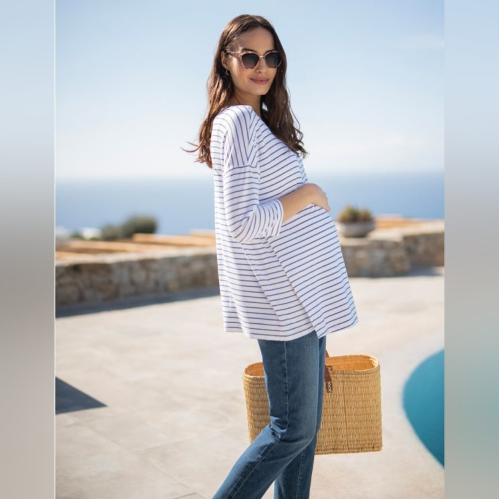 Seraphine Easy Fit Striped Maternity & Nursing Top